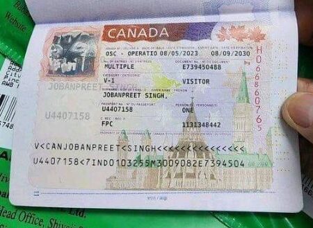Canada visa sticker